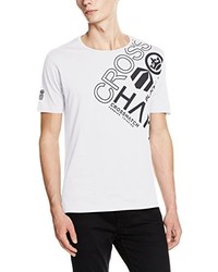 weißes T-shirt von Crosshatch