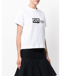 weißes T-shirt von Sacai