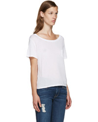 weißes T-shirt von Frame