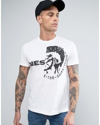 weißes T-shirt von Diesel