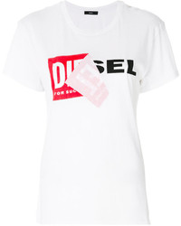 weißes T-shirt von Diesel