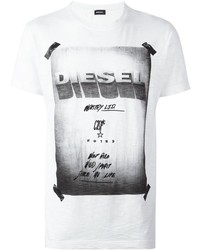 weißes T-shirt von Diesel