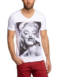 weißes T-shirt von Eleven Paris