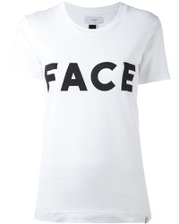 weißes T-shirt von Facetasm