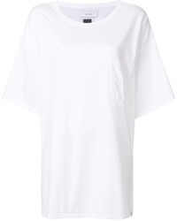 weißes T-shirt von Facetasm