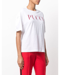 weißes T-shirt von Emilio Pucci