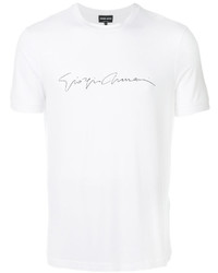 weißes T-shirt von Giorgio Armani