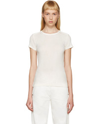weißes T-shirt von Helmut Lang