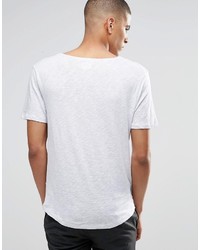 weißes T-shirt von Selected