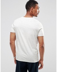 weißes T-shirt von Selected