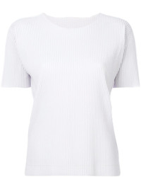 weißes T-shirt von Issey Miyake