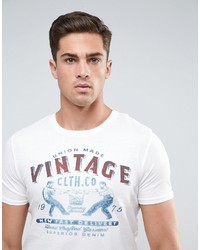 weißes T-shirt von Jack and Jones