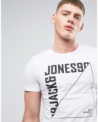 weißes T-shirt von Jack and Jones