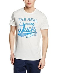 weißes T-shirt von Jack & Jones