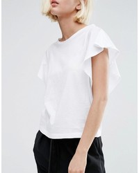weißes T-shirt von Mango