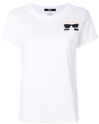 weißes T-shirt von Karl Lagerfeld