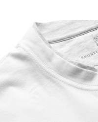 weißes T-shirt von Brunello Cucinelli