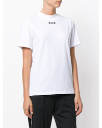 weißes T-shirt von MSGM