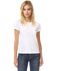 weißes T-shirt von MAISON KITSUNE