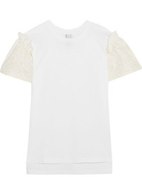 weißes T-shirt von Mother of Pearl