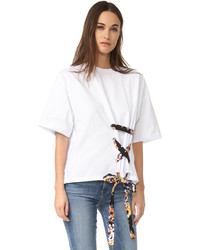 weißes T-shirt von MSGM