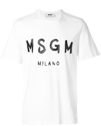 weißes T-shirt von MSGM