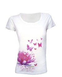 weißes T-shirt von Natural Born Yogi