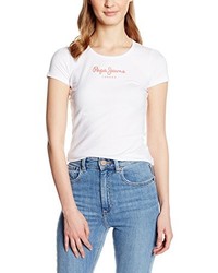 weißes T-shirt von Pepe Jeans