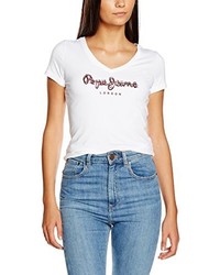 weißes T-shirt von Pepe Jeans