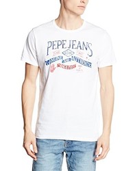 weißes T-shirt von Pepe Jeans