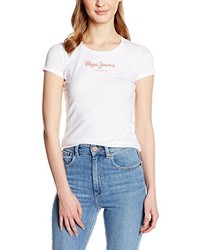 weißes T-shirt von Pepe Jeans