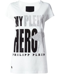 weißes T-shirt von Philipp Plein