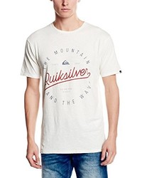 weißes T-shirt von Quiksilver