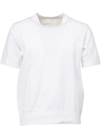 weißes T-shirt von Sacai