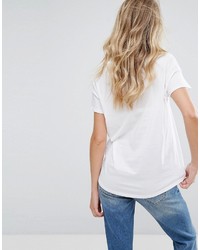 weißes T-shirt von Mango