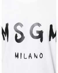 weißes T-shirt von MSGM