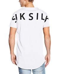 weißes T-shirt von Sik Silk