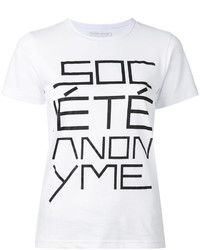 weißes T-shirt von Societe Anonyme