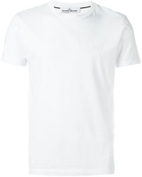 weißes T-shirt von Stone Island