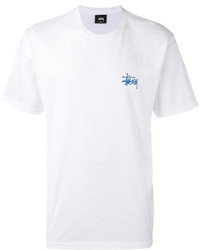weißes T-shirt von Stussy