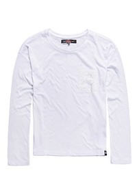 weißes T-shirt von Superdry