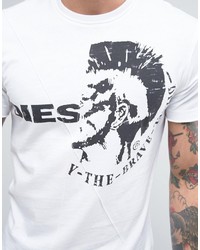 weißes T-shirt von Diesel