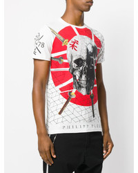 weißes T-shirt von Philipp Plein