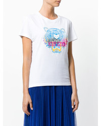 weißes T-shirt von Kenzo