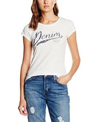 weißes T-shirt von Tom Tailor Denim