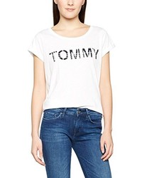 weißes T-shirt von Tommy Hilfiger