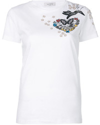 weißes T-shirt von Valentino