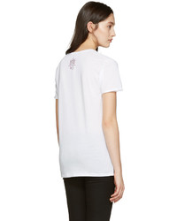 weißes T-shirt von Alexander McQueen