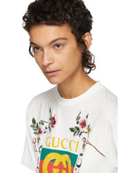 weißes T-shirt von Gucci