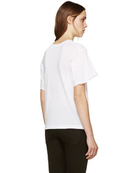 weißes T-shirt von Helmut Lang
